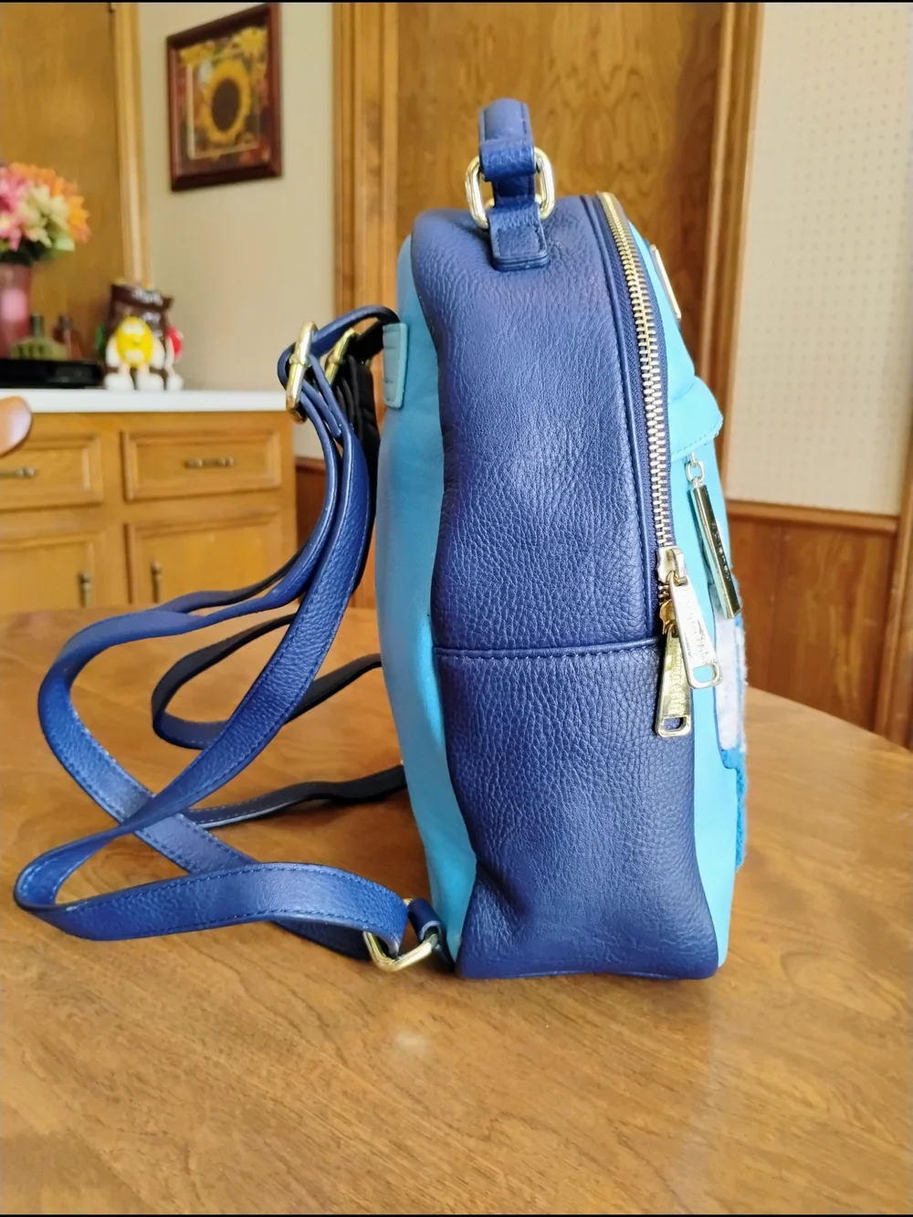Loungefly Blue Stitch Pineapple Mini Chenille Backpack
